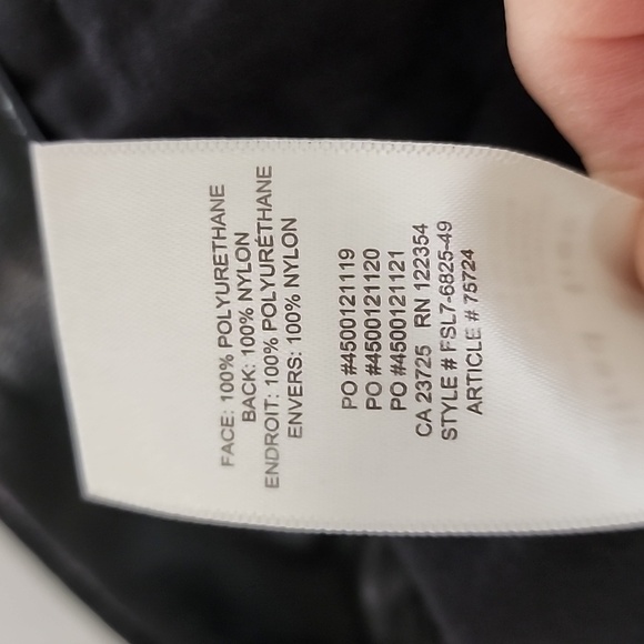 ARITZIA Wilfred Free Vegan Leather Modern Cargo Pants Black Size 8 - Picture 14 of 16